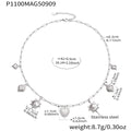 DIY Multi-Accessories Hollow Sun And Heart Clavicle Chain Necklace Stainless Steel