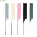 Wanmei Double Fine Tooth Hair Braiding Tinting Sectioning Highlighting Steel Rat Tail Comb Parting Comb