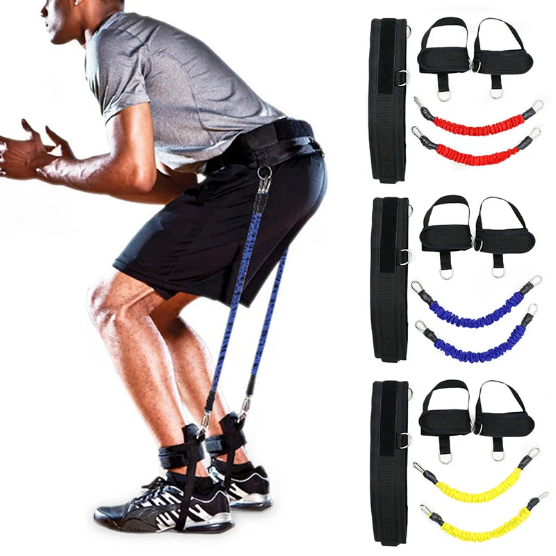 Fitness Equipment Jump Trainer Bounce Trainer Loop Type Leg Resistance Training Sleeved Resistance Band Belt MegaBDM