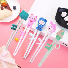 Kids Chopsticks Training Cute Animal Shape Eco-Friendly ABS Material Food Contact Safe Easy to Use for Kids