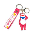 Wholesale Ouyi Brand New Frog & Toad Creative Cartoon Carabiner Keychain Doll Backpack Pendant Plastic PVC Letterpress Printing