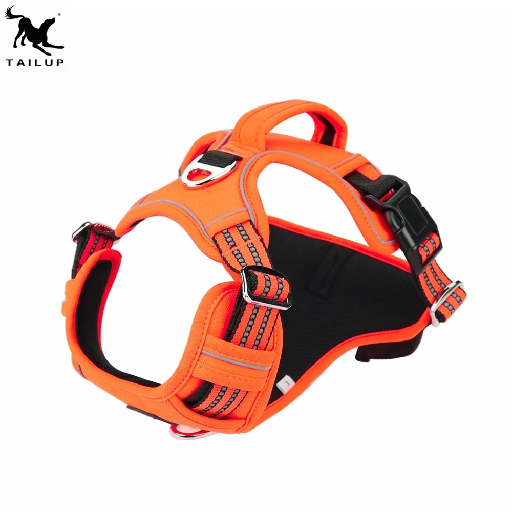 Adjustable Pet Harness for Medium and Large Dogs Reflective Quick Release Sport Style with Padded Feature No Pulling