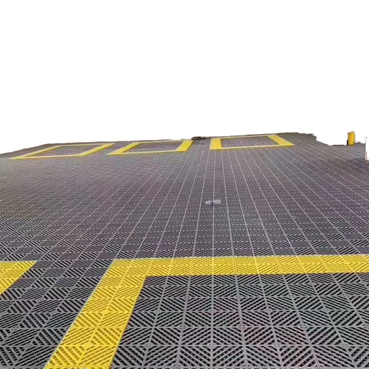 Modern Style Indoor/Outdoor Garage Flooring Tiles PP Material Square Carpets for Workshop Car Wash 3D Model Design Capability