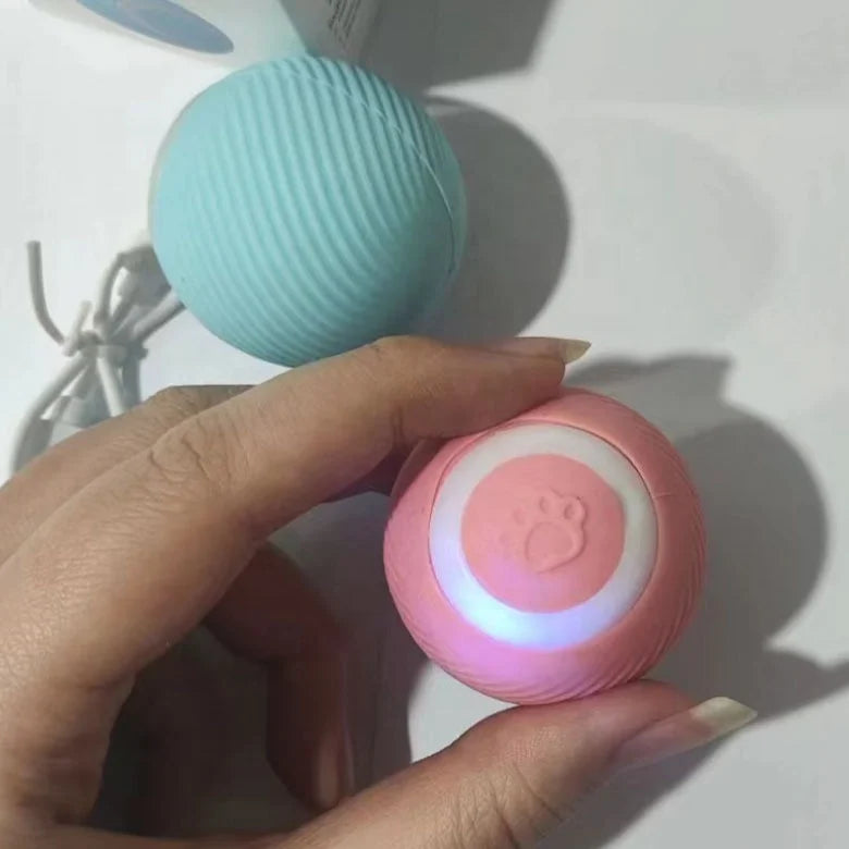 Hot Sale Small Size Automatic Electric Cat Dog Ball Smart Training Game Lovely Modern Silicone Rolling Interactive Cat Toys