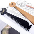 Creative Stationery Supplier's Cute 15cm Wooden Straight Cat-Shaped Ruler for Kids' School Use U+ UP-Re011 Promotional