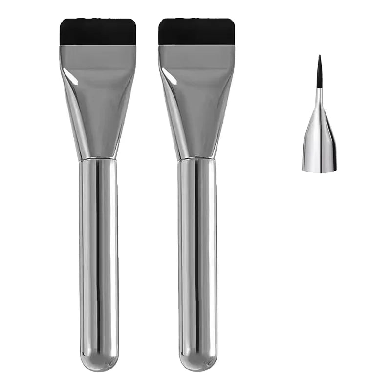 Aluminum handle concealer brush abs private label makeup kabuki flat brush for liquid foundation brushes