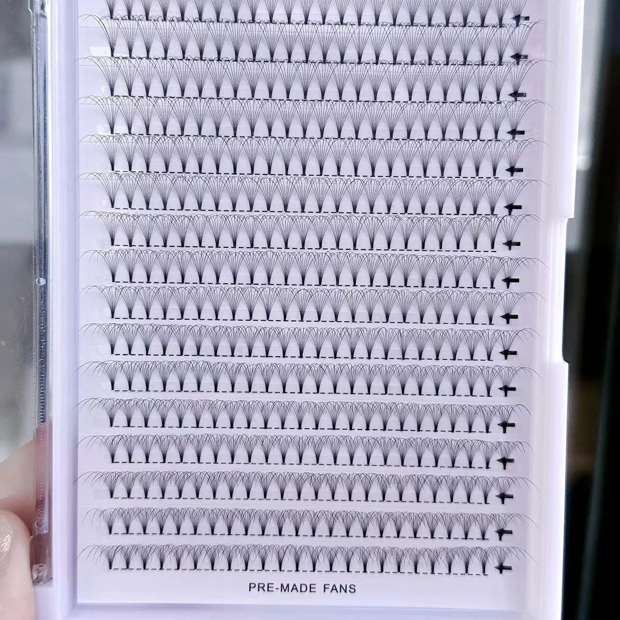 8D 0.05 MM C D Curl 8-15 mm Extra Black Short Stem Handmade Premade Fan Eyelashes Eyelash Extension Supplies