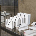 Biodegradable Art Paper Shopping Bag for Food Underwear Socks Cakes Sushi Gifts With Embossing and Screen Printing Options