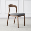 High Quality Nordic Restaurant Chair Solid Wood Leather Upholstered Dining Chair Without Armrest for Home Hotel Coffee Shop