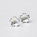 REETI 925 Sterling Silver Flower Stud Earrings for Women Girls Fashion Jewelry 2021