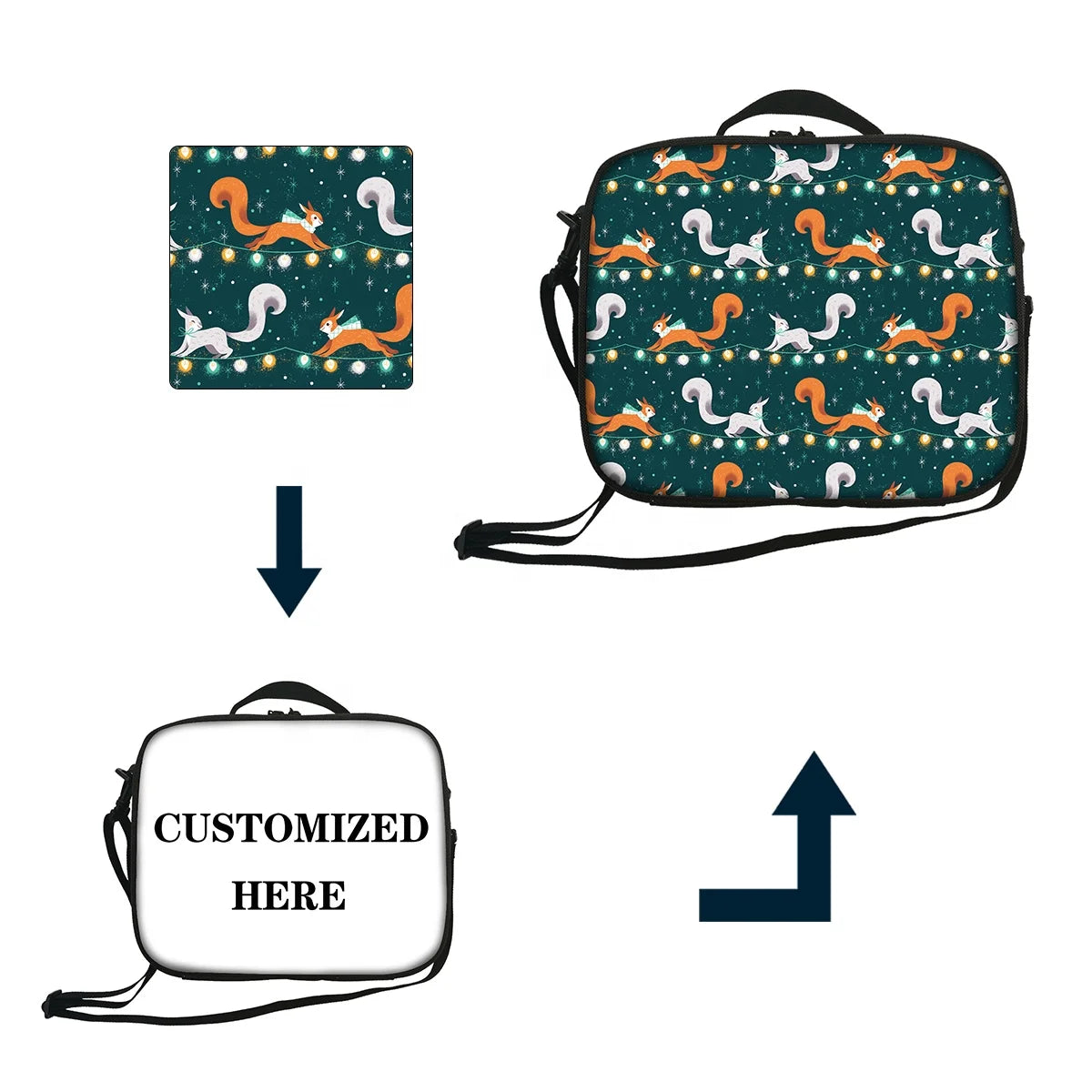 New Custom Print Insulated Lunch Bag Lightweight Best Lunch Bags for Kids Waterproof Polyester Smiggle Lunch Bag