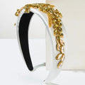 Fashion Vintage Baroque Luxury Rhinestone Hair Jewelry Silk Hairbands Zircon Rhinestone Hairbands Headband Jewelry for Women