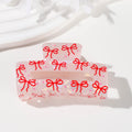 Fashion Design Bow Flower Knot Heart Print Sweet Hair Claw Clip for Girl