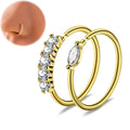 20G Factory Wholesale Nose Rings for Women Copper CZ Hoop Earrings Small Open Design for Nostril Ear Cartilage Piercing