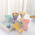 100ml Ins Handmade Small Without Handle Thread Cone Porcelain Ceramic Latte Coffee and Tea Mugs Cups