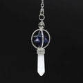 Hongzhuo Natural Stones Pendant Amulet Crystal Meditation Pendulum Lapis Lazuli Reiki Energy for Men Women Jewelry Jewelry