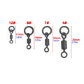 1000 Pieces Carp Fishing Swivels Snaps with Solid Ring Quick Change Fishing Hook Swivels Fishing Accessories AE044