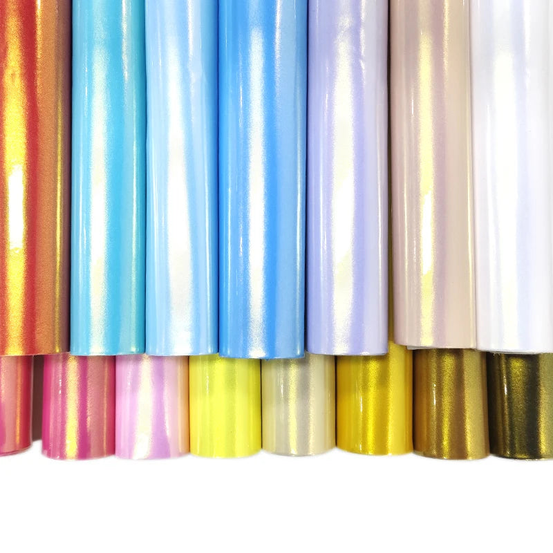 Thickness 0.7mm Gold Powder Pearl Mirror Surface Leather for Making Phone Case Laptop and Gift Box PU Leather