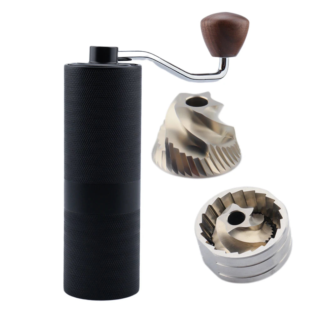 Support Sample Manual Coffee Maker With Grinder Machine Adjustable Setting Steel Burr Coffee Grinder Black China Manufacturer