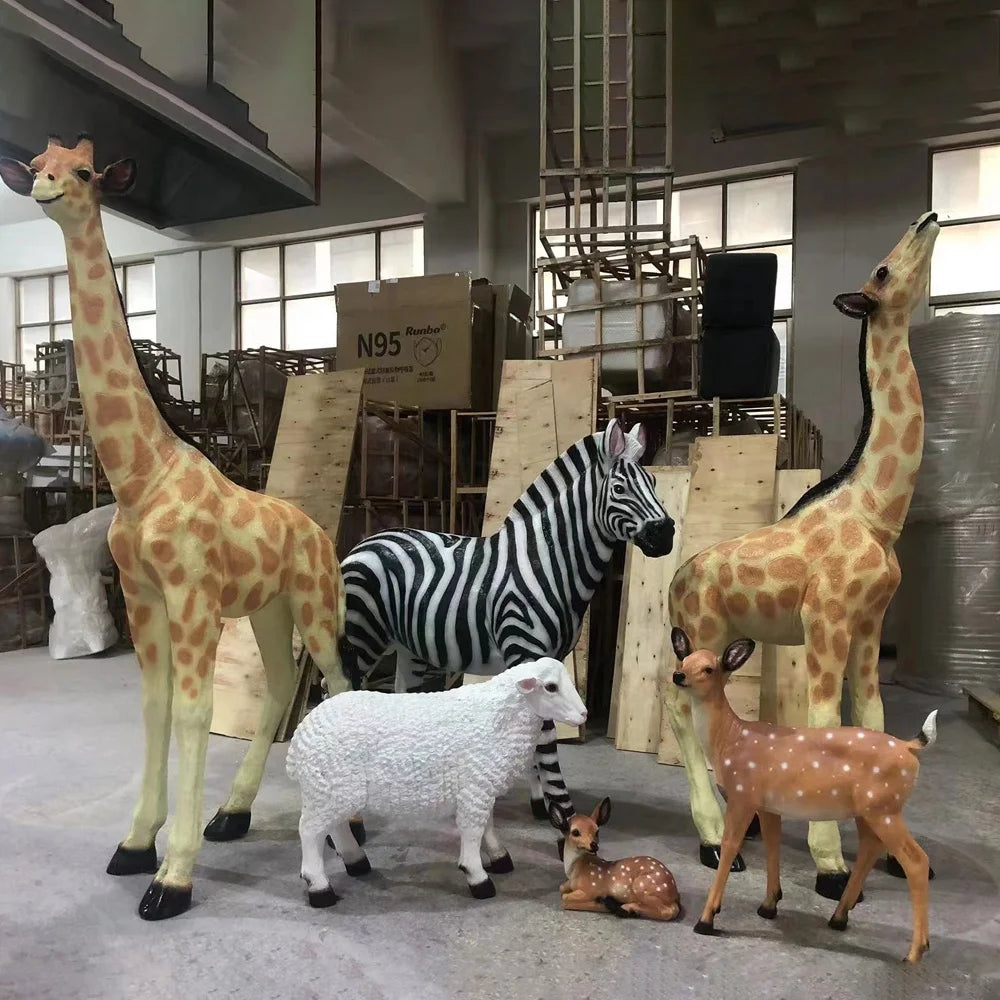 Giant stuffed animals supply safari animals life size giraffe elephant animal props for birthday parties