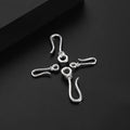 Retro 925 Sterling Silver J Shape Hook Connect Clasp for Jewelry Making Accessories Wholesale