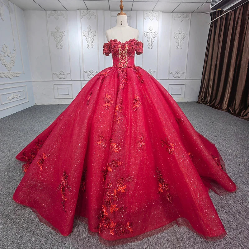 9973 Formal Lace Short Sleeve Formal Party Long Gowns Sequined Lace Evening Dress