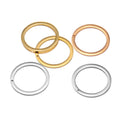 5Pcs Fashion Stainless Steel Circular Ring Charms Pendants for DIY Necklace Earrings Connectors Findings Jewelry Wholesale
