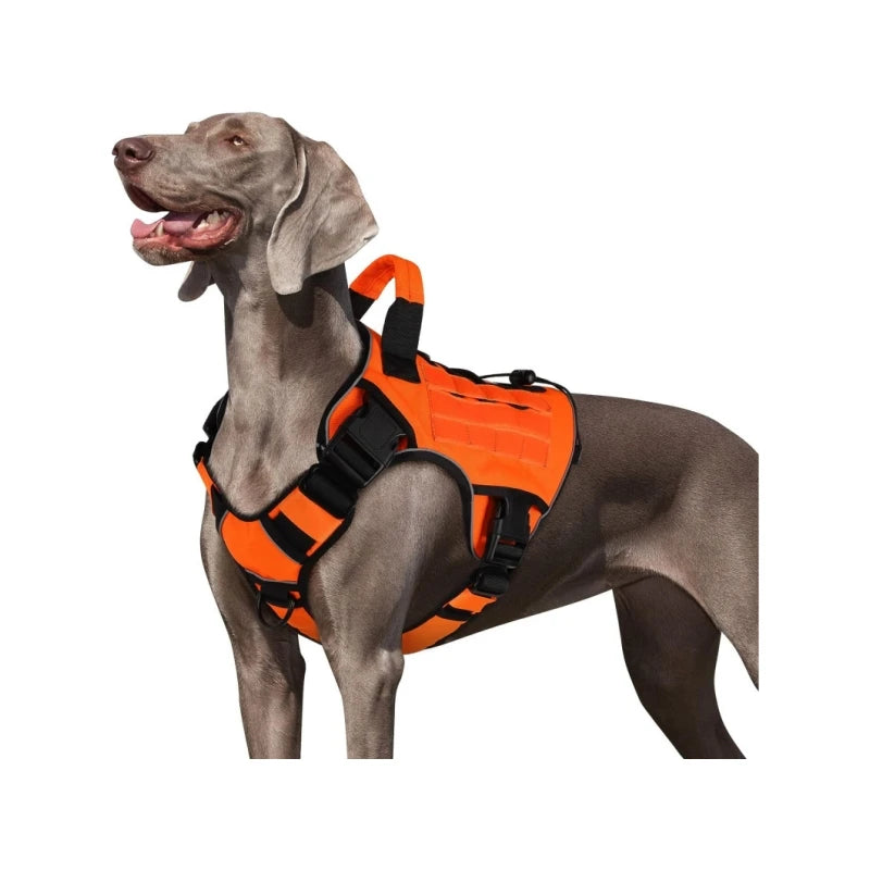 Dog Harness No Pull Reflective Breathable Heavy Duty Tactical Solid Nylon Leather Rubber Polyester Customizable Size & Color