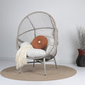 New Design Super Large Seat Space Outdoor Single Stand Egg Chair Stable Aluminum/steel Frame Knock Down Design Egg Chair