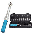 Preset Adjustable Torque 1/4 20NM Bike Repair 18pcs Black Plastic Box Ratchet Torque Wrench for Tool Sets