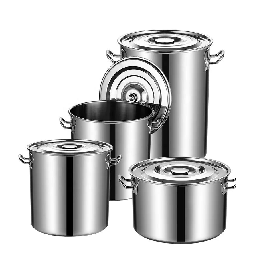 Factory Commercial Cooking Pots Stainless Steel Thickened Stock Pot Soup Bucket for Hotel Restaurant