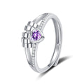 Adjustable Opening Diamond Fidget Ring Bead Vintage Style Gold Female Stress Relief Jewelry Anxiety Worry Stacking Finger Rings