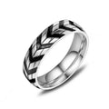 Fashion Ring Men with Tire Tracks 316L Stainless Steel Vintage Route Rings Bar Nightclub Party Jewelry Accessories