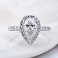 MSR-786 Custom PT950 14k 18K White Gold Wedding Engagement Ring Jewelry with Lab Diamond Ring