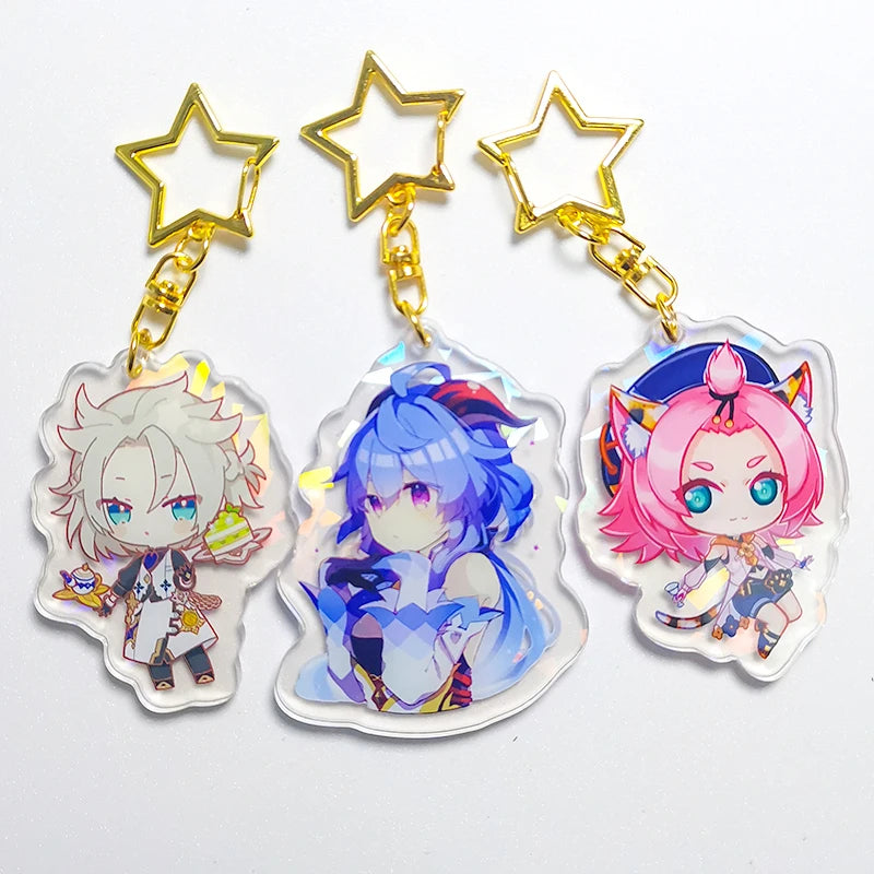 Cute Anime Series Keychain Men's and Women's Schoolbag Pendant Small Ornament Acrylic Keychain