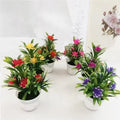 1 Piece Multi-color Artificial Potted Plants With 5 Small Lotus Simulation Small Bonsai Office Desktop Ornaments Home Decoration