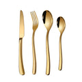 Promotion Gift Restaurant Golden Stainless Steel Luxury Cutlery Set Eco-Friendly Durable Dishwasher Safe Mirror Polished Spoon