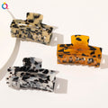 QIYUE Women's Fashion Unique Acetate Hair Clips Leopard Acrylic Hair Claws Hairpins Daily Wear Plastic Hairpins