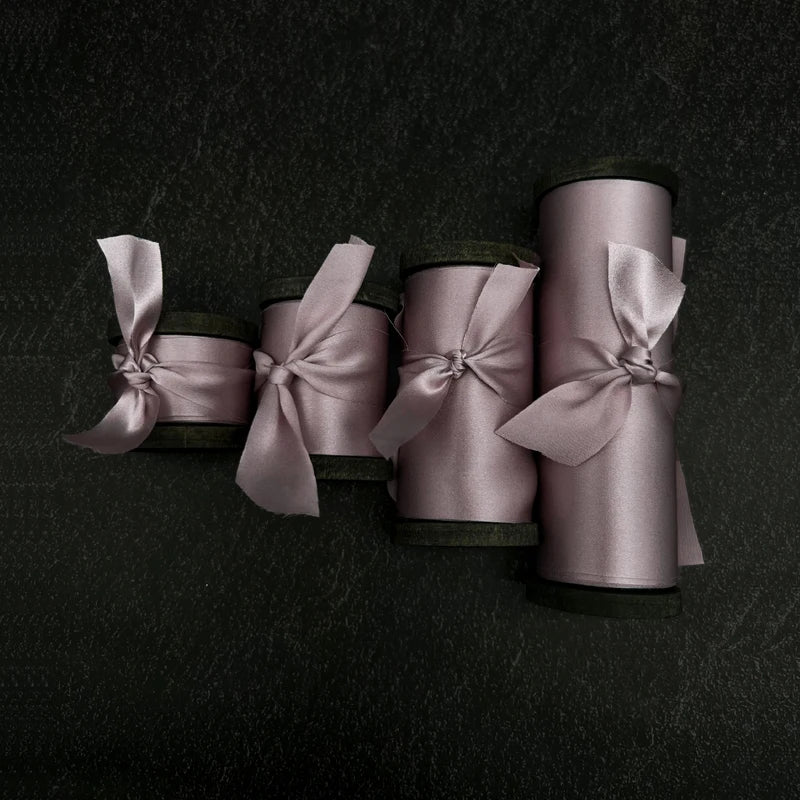 100% Pure 2.5 Inches Craft Ribbon Fabric Cut Edge Silky Retail Real Silk Ribbon for Gift Wrapping