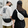 Large Capacity Men Fanny Packs Custom Sport Black Waist Belt Bag Nylon Chest Bag for Women