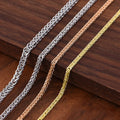 Thick 1.5-3mm Simple Chopin Chain Necklace Jewelry Pure S925 Sterling Silver Sweater Chain Necklace for Men and Women
