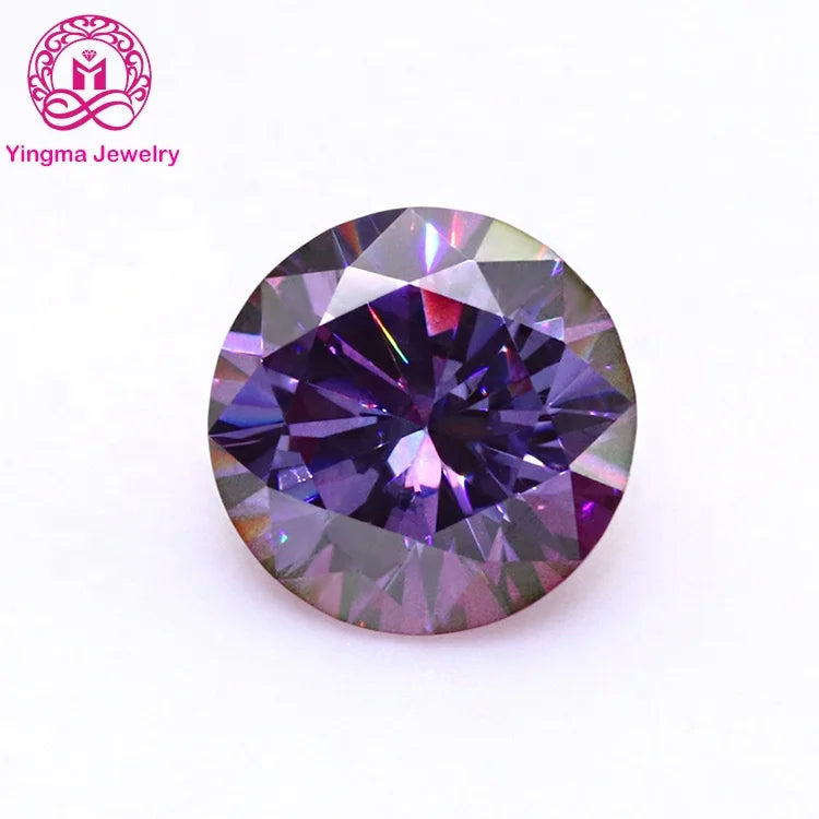 Yingma New Arrival Fantastic Purple Colored Moissanite in Loose Gemstones GRA Moissanite Diamond for Jewelry Making