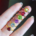 Factory Supply Latest New Design 925 Sterling Silver Gold Plating Oval Cut Garnet Classic Engagement Rings for Women