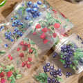 2M/Roll PET Tape Wild Berry Series Fruit Theme DIY Material Decoration Loop Stickers Water Activated Rubber Adhesive for Masking