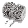 Stainless Steel Knotted Figure 8 Chain Handmade O-cross Chain DIY Bracelet Necklace Hip Hop Jewelry Accessories