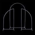 Set of 3 Backdrop Iron Prop Decor Arch Stand Metal Gold Centerpiece Flower Stand for Wedding Party Events
