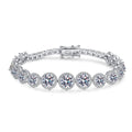 Hot Sale Iced Out Colors Moissanite Tennis Bracelet S925 Sterling Silver GRA Moissanite Bracelets Hip Hop Women's Jewelry