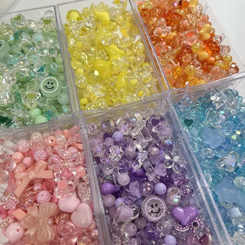 Stock Wholesale 500g /bag Mix Color Design Acrylic Beads for DIY Jewelry Making