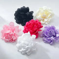 Big White pink Fabric Flower Stud Earrings Women Jewelry Wed Accessories Gift