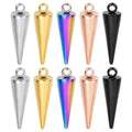18K Gold Vacuum Plated Stainless Steel Cone Pendant for DIY Necklace Jewelry Making Trendy Unisex Premium Durable Accessory